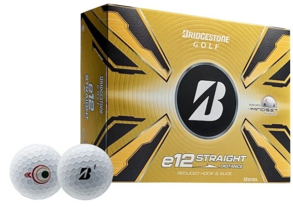 New Bridgestone e12 Straight Distance Golf Balls 1-Dozen White